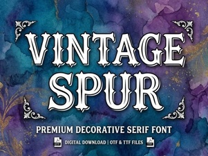 Vintage Spur Font for Retro Logo Designs