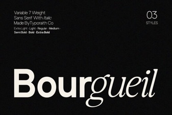 Explore Projects with Bourgueil Font Design