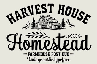 Homestead Font: a Rustic Design Toolkit